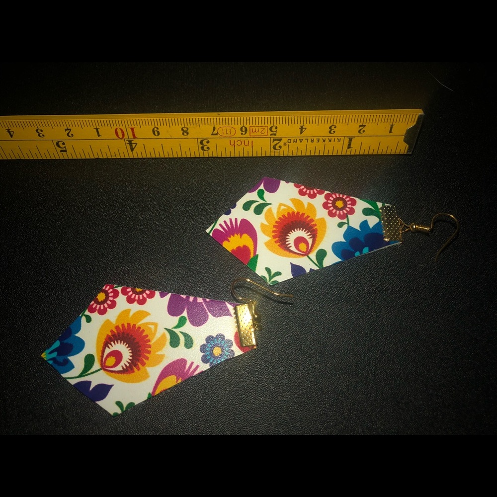 Vegan leather earrings